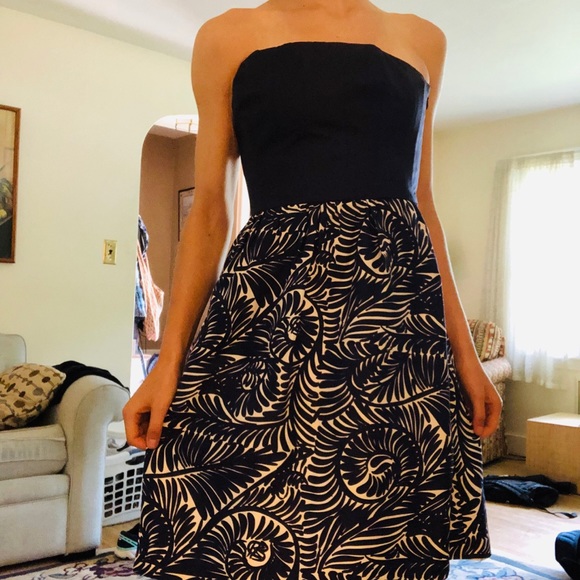 CK Bradley New York Navy Motif Strapless Dress - Picture 3 of 4